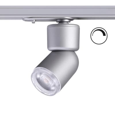 Однофазный трековый светильник IP20 LED 3000K 12W 180-260V FINO 358291 PORT NT19 104 серебро