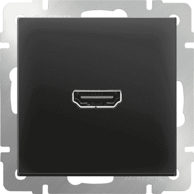 Розетка HDMI Werkel WL08-60-11 черный матовый 4690389097522