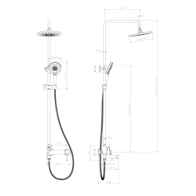 Смеситель Lemark Minima (LM3862C) для ванны и душа