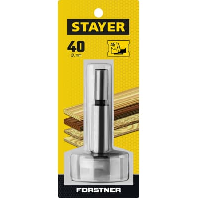STAYER Forstner 40мм, сверло форстнера по дереву, ДСП 29985-40_z01