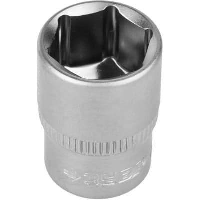 Торцовая головка ЗУБР 1/4", 13 мм, Cr-V сталь, хромированная 27715-13