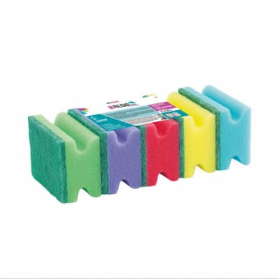 Губки для посуды профильные Comfort, 87 x 65 x 40 мм, 5 шт, Home Palisad 923575