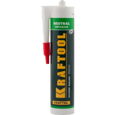 Силиконовый герметик KRAFTSIL KRAFTOOL 300 мл, нейтральный, белый NX109 41257-0