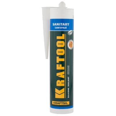 Силиконовый герметик KRAFTSIL KRAFTOOL 300 мл, санитарный, прозрачный SX105 41255-2
