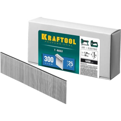 Гвозди для нейлера KRAFTOOL гвозди тип 300, 25 мм, 31785-25