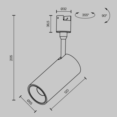 Трековый светильник Maytoni Focus Led TR163-1-15W3K-M-B