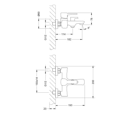 Смеситель Lemark Evitta (LM0514C) для ванны