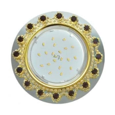Встраиваемый светильник Ecola GX53 H4 5360 Glass хром/зеркальный/янтарь FA53RNECB