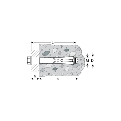 Болт анкерный с пластиковым кольцом ЗУБР 16х110 мм, 8 шт., желтопассивированный 4-302312-16-110