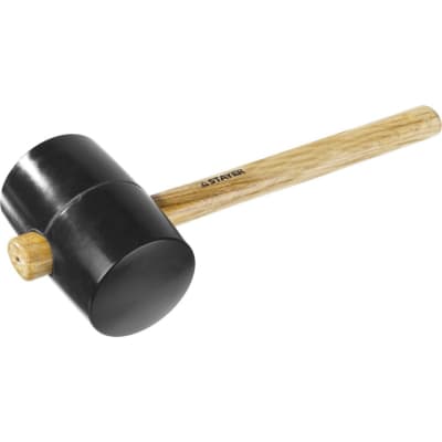 Киянка черная резиновая с деревянной ручкой STAYER 1130 г 20505-100
