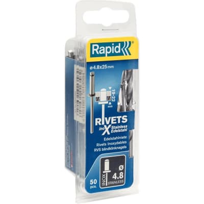 Заклепка из нержавеющей стали RAPID 4.8 x 25 мм, 50 шт., 5000398