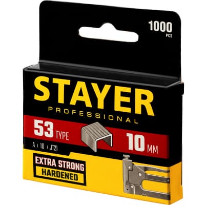 STAYER 10 мм скобы для степлера тонкие тип 53, 1000 шт 3159-10_z02