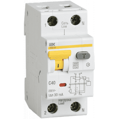 Автоматический выключатель дифференциального тока IEK 32 C40 30мА MAD22-5-040-C-30