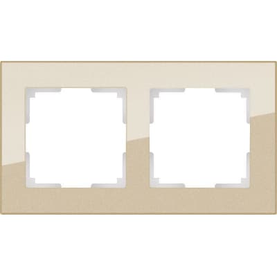 Рамка на 2 поста Werkel Favorit WL01-Frame-02 шампань 4690389122965