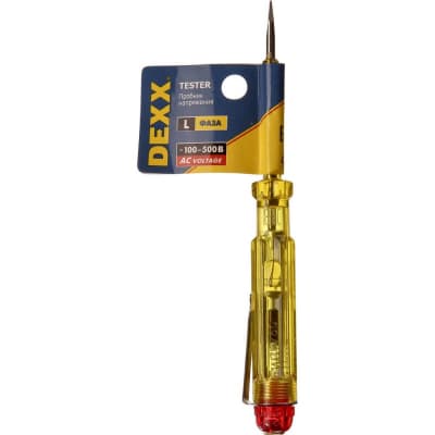 Пробник электрический DEXX 100-500 В, 130 мм 25750