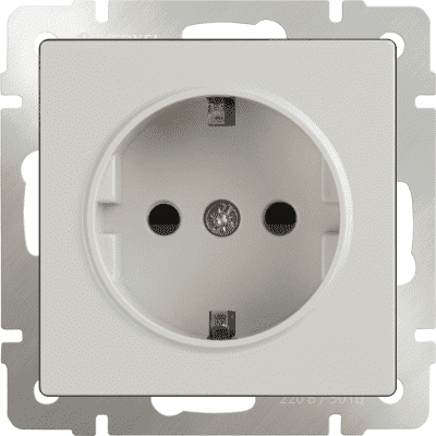 Розетка с заземлением Werkel WL03-10-01 слоновая кость 4690389126253