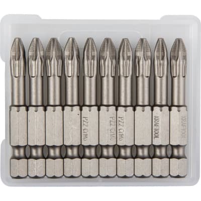 Кованые профессиональные биты KRAFTOOL PZ2, 50 мм, 10 шт 26123-2-50-10