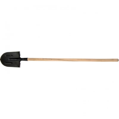 Лопата штыковая, 205 х 275 х 1400 мм, ребра жесткости, деревянный черенок, Россия 61413