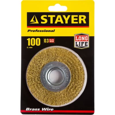 Щетка дисковая для УШМ STAYER Ø 100 мм 35122-100
