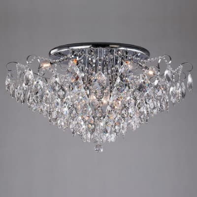 Люстра хрустальная Eurosvet Crystal 10081/12 хром/прозрачный хрусталь Strotskis