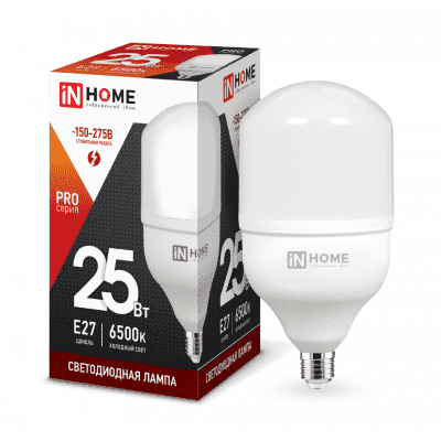 Лампа светодиодная LED-HP-PRO 25Вт 230В E27 6500К 2250Лм IN HOME 4690612031064