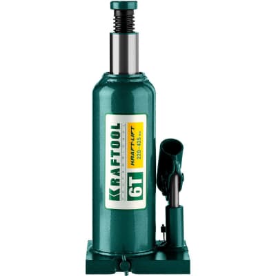 Домкрат гидравлический бутылочный сварной Kraft-Lift KRAFTOOL 6т, 220-435мм 43462-6_z01