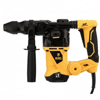 Перфоратор электрический RHV-1250-30, SDS-plus, 1250 Вт, 5 Дж, 3 плюс 1 режим Denzel 26612