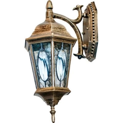 Светильник садово-парковый, серии «Рим» FERON PL161 1*60W, E27, 230V, IP44, цвет черное золото 11328