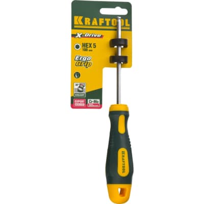 Отвертка слесарная KRAFTOOL HEX Ball 5х100мм, 250075-5-100