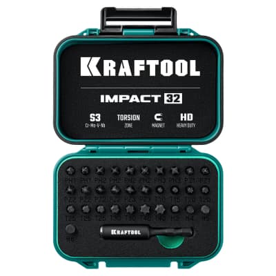 Набор ударных бит KRAFTOOL 32 шт IMPACT-32 26066-H32