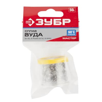 Сплав легкоплавкий ЗУБР в гранулах, 50 г, Sn12,5Pb25Cd12,5Bi50, ВУДА 55458-050