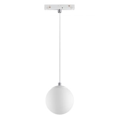Трековый св-ник для низков.шинопровода IP20 LED 4000К 10W 48V FLUM 358471 SHINO 029 белый/белый шар