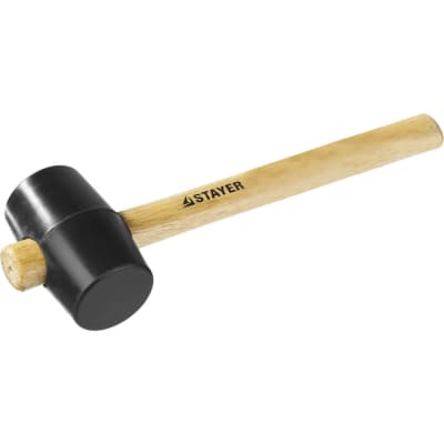 Киянка резиновая черная с деревянной ручкой STAYER 225 г 20505-40