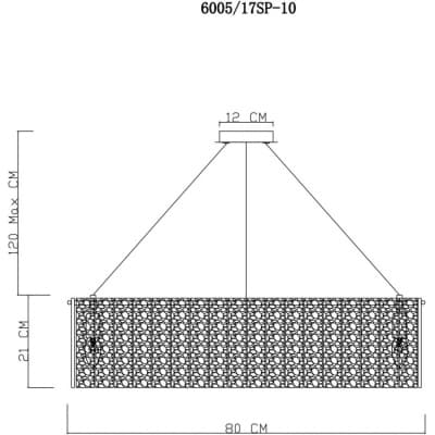 Подвесная люстра Divinare Felis 6005/17 SP-10