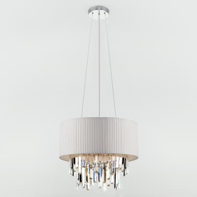 Подвесная люстра Eurosvet Amantea 10106/6 хром/прозрачный хрусталь Strotskis
