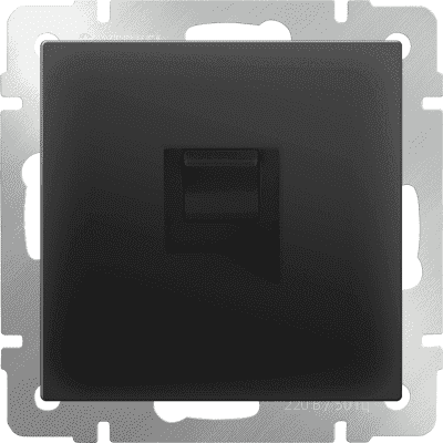 Розетка телефонная RJ-11 Werkel WL08-RJ-11 черный матовый 4690389054242
