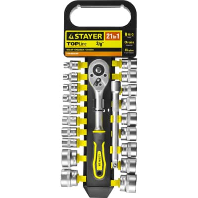 Набор торцовых головок STAYER 21 шт. 27752-H21