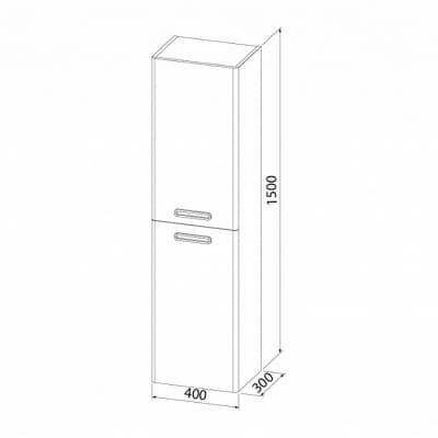 Шкаф-пенал IDDIS Brick 40 подвесной белый (BRI40W0i97)