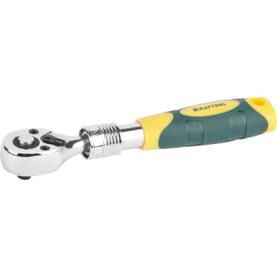 Трещотка для торцовых головок телескопическая KRAFTOOL 1/4", 72 зубца, Cr-V сталь 27798-1/4