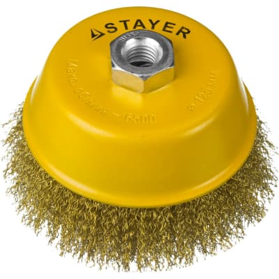 Щетка чашечная для УШМ STAYER Ø 125 мм 125 мм, 35125-125