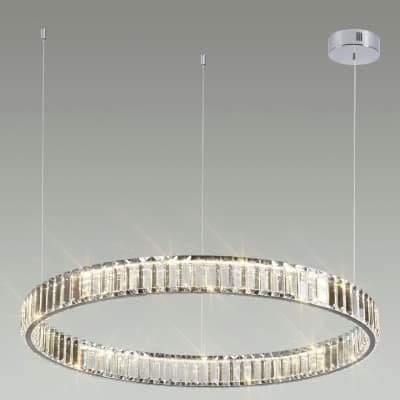 Odeon Light 4930/45L хром/прозрачный металл/хрусталь Люстра LED 45W 4000K 5350Лм VEKIA