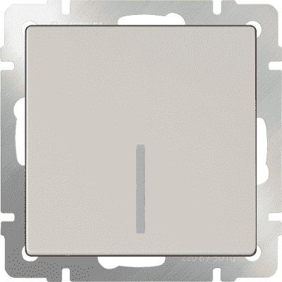 Выключатель одноклавишный с подсветкой Werkel WL03-SW-1G-LED-ivory слоновая кость 4690389059261