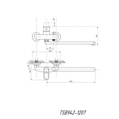 Смеситель для ванны с душем TSARSBERG TSB-942-1207 тип См-ВУОРНШлА