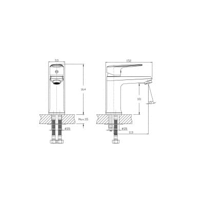 Смеситель для раковины RUSH Devon (DE7535-11)