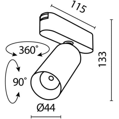 Трековый светильник Maytoni Focus LED TR103-1-12W4K-M-B
