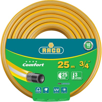 Шланг поливочный Raco O 3/4" x 25 м, 25 атм., 3-x слойный, армированный, COMFORT 40303-3/4-25_z01