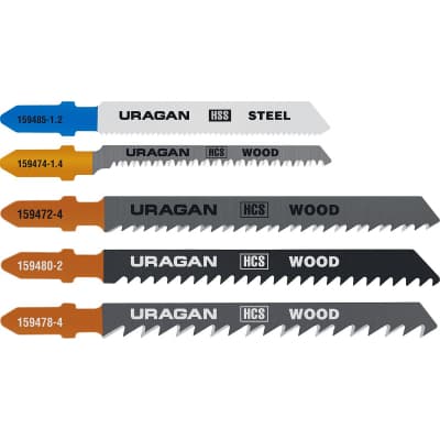 Набор полотен URAGAN, T101B, T101AO, T111C, T144D, T118A, по дереву и металлу, 5 предметов 159488-H5_z02