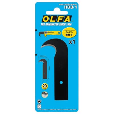 Лезвие-крюк для ножа OLFA 90х39.5х0,8 мм OL-HOB-1