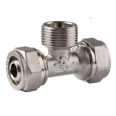 Тройник с наружной резьбой ЗУБР 1/2"-16-2 мм, "цанга-штуцер" 51404-16-1/2
