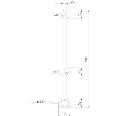 Наземный светильник Elektrostandard Rone 35175/F черный